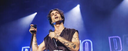 Damiano David, durante su concierto del 22 de septiembre de 2025 en Madrid.