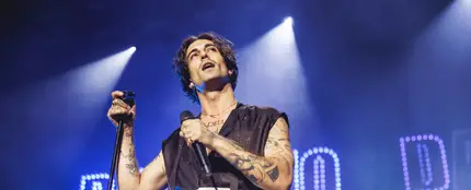 Damiano David, durante su concierto del 22 de septiembre de 2025 en Madrid. Damiano David, durante su concierto del 22 de septiembre de 2025 en Madrid.