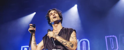 Damiano David, durante su concierto del 22 de septiembre de 2025 en Madrid. Damiano David, durante su concierto del 22 de septiembre de 2025 en Madrid.