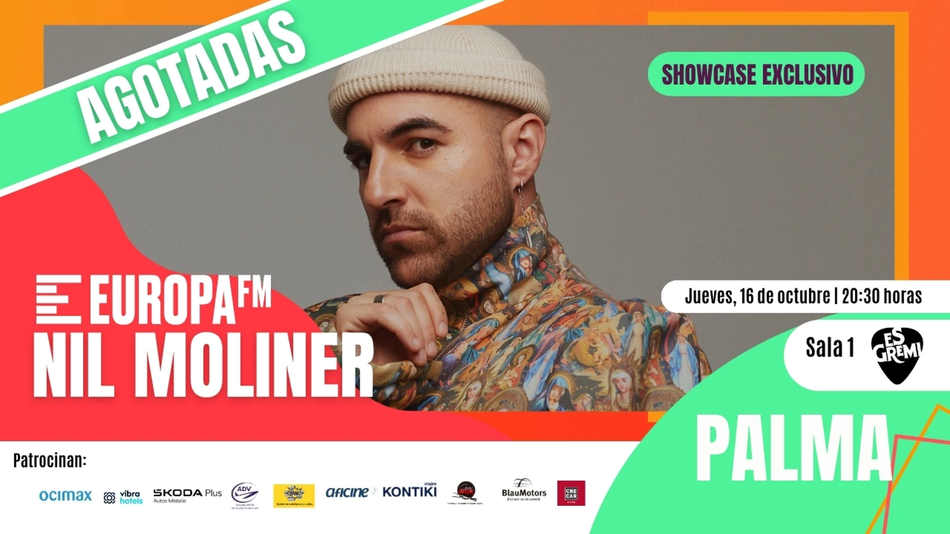 Agotadas las invitaciones para el showcase exclusivo de Nil Moliner en Palma con Europa FM Agotadas las invitaciones para el showcase exclusivo de Nil Moliner en Palma con Europa FM