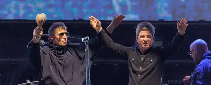 Liam Gallagher y Noel Gallagher de Oasis Liam Gallagher y Noel Gallagher de Oasis