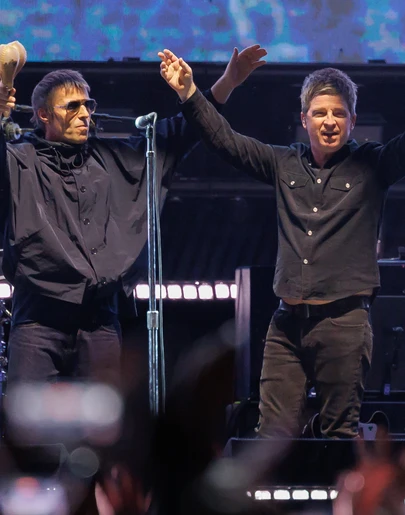 Liam Gallagher y Noel Gallagher de Oasis Liam Gallagher y Noel Gallagher de Oasis