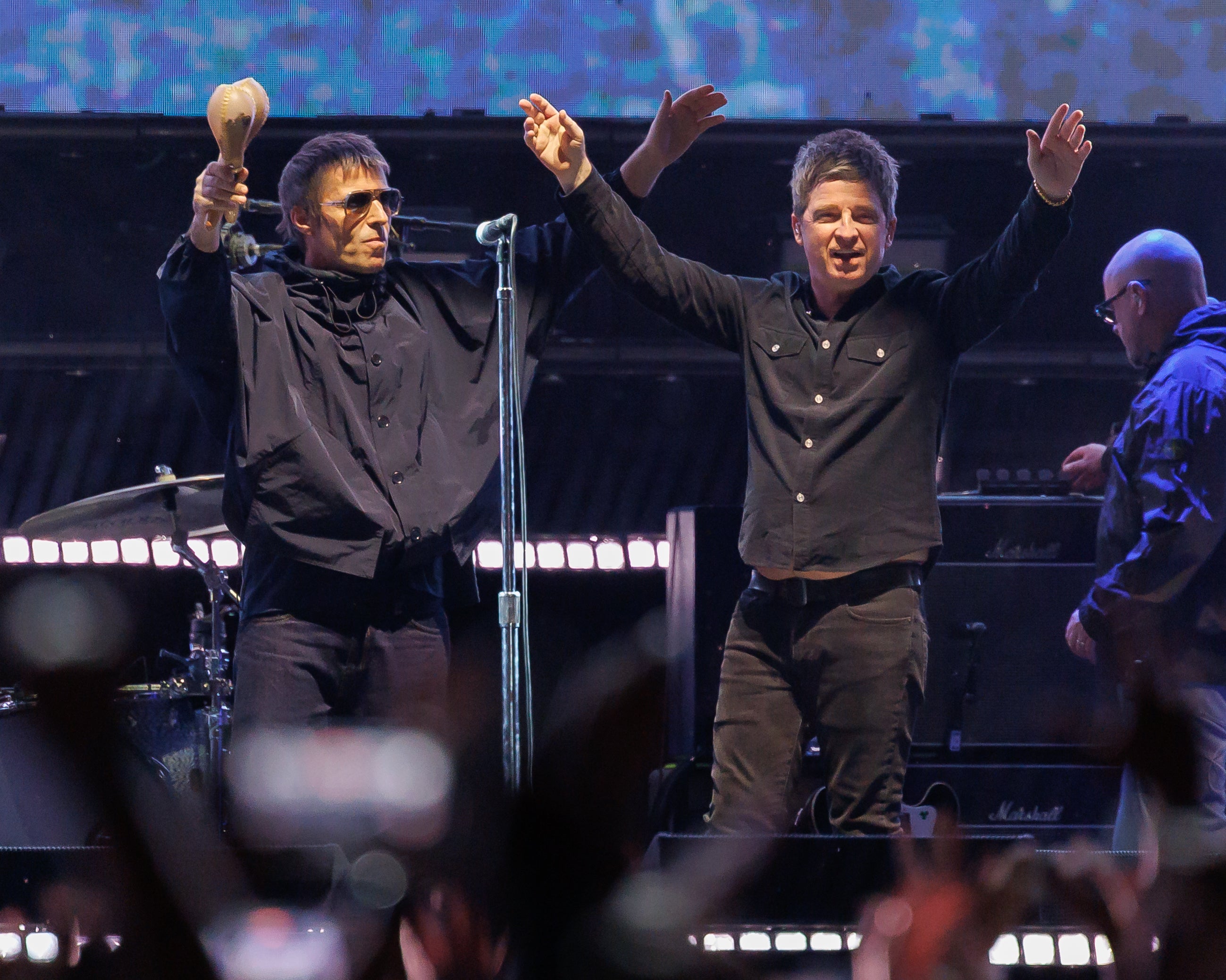 Liam Gallagher y Noel Gallagher de Oasis Liam Gallagher y Noel Gallagher de Oasis