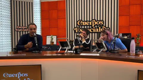 Daniel Guzmán con Alba Cordero y Nacho García en Cuerpos especiales Daniel Guzmán con Alba Cordero y Nacho García en Cuerpos especiales