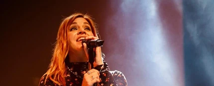 Leire Martínez en su showcase con Europa FM, en Burriana (Castellón) Leire Martínez en su showcase con Europa FM, en Burriana (Castellón)