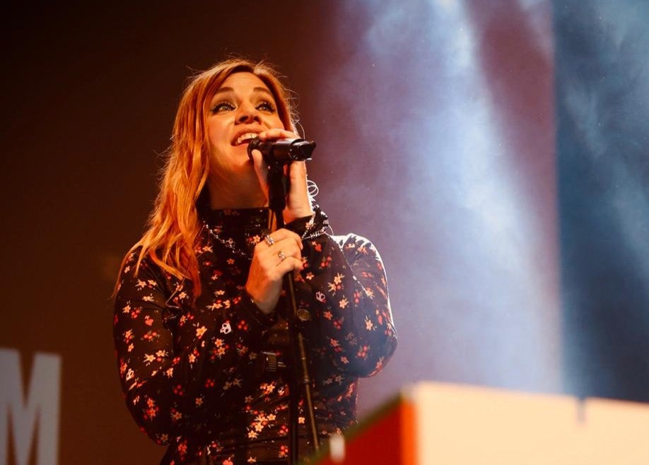 Leire Martínez en su showcase con Europa FM, en Burriana (Castellón) Leire Martínez en su showcase con Europa FM, en Burriana (Castellón)