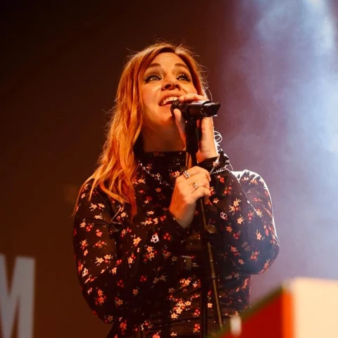 Leire Martínez en su showcase con Europa FM, en Burriana (Castellón) Leire Martínez en su showcase con Europa FM, en Burriana (Castellón)