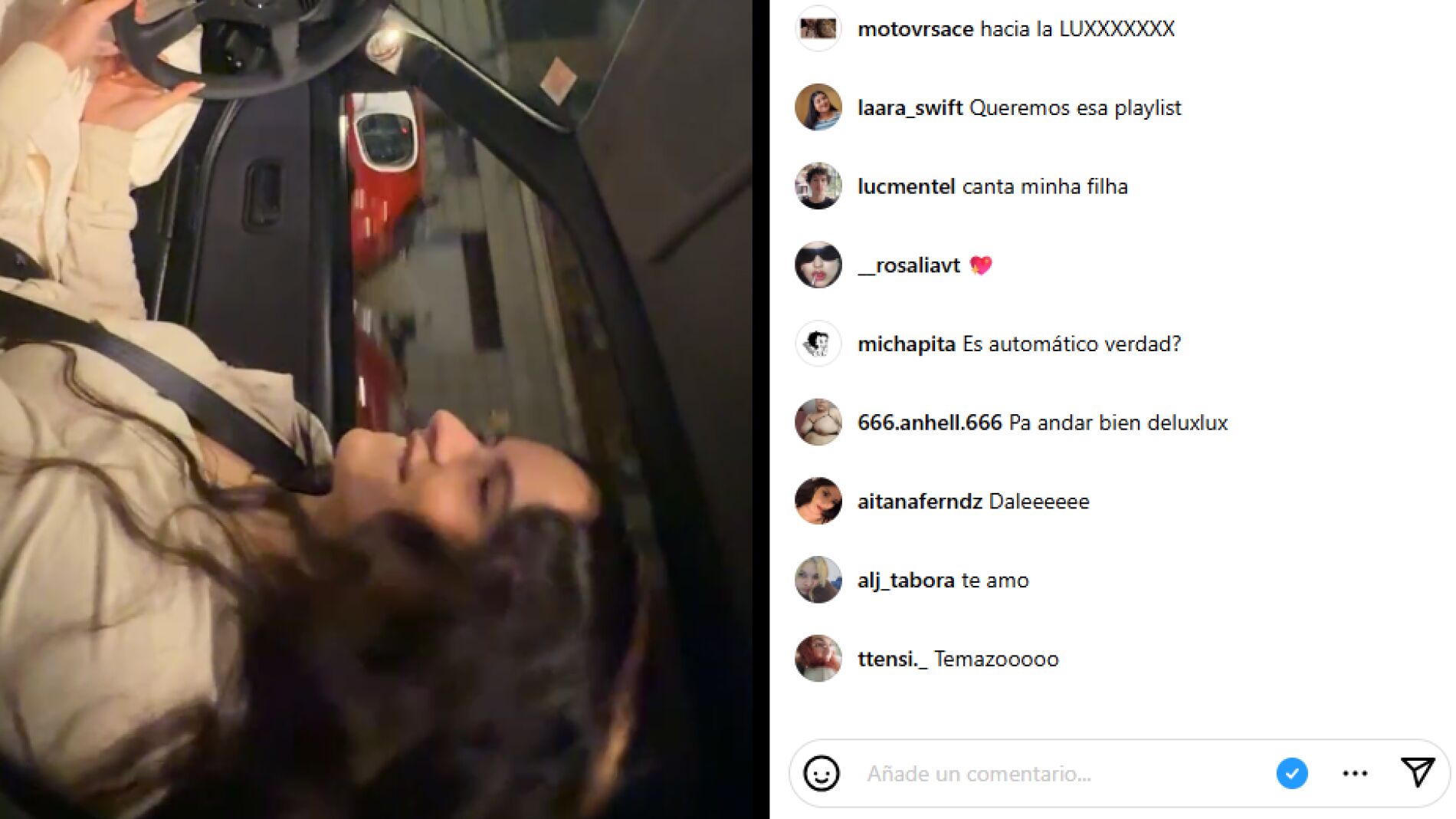 Rosalía en Instagram