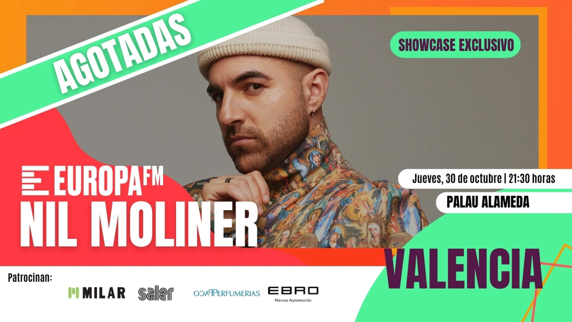Agotadas las invitaciones al showcase exclusivo de Nil Moliner con Europa FM el jueves 30 de octubre en Valencia Agotadas las invitaciones al showcase exclusivo de Nil Moliner con Europa FM el jueves 30 de octubre en Valencia
