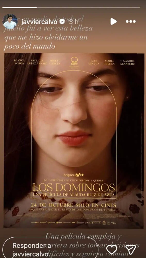 Publicación en Instagram de Javier Calvo