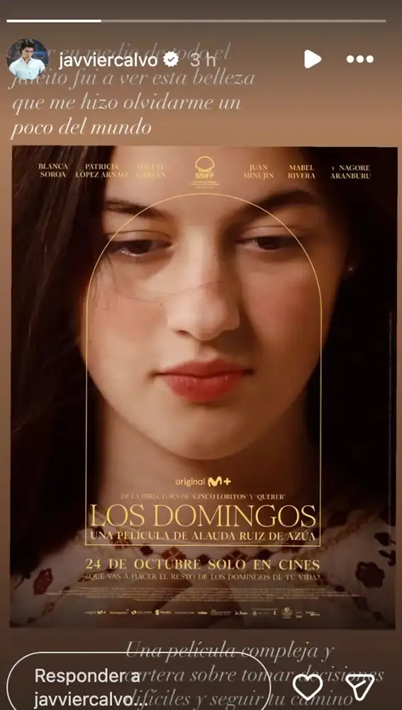 Publicación en Instagram de Javier Calvo Publicación en Instagram de Javier Calvo