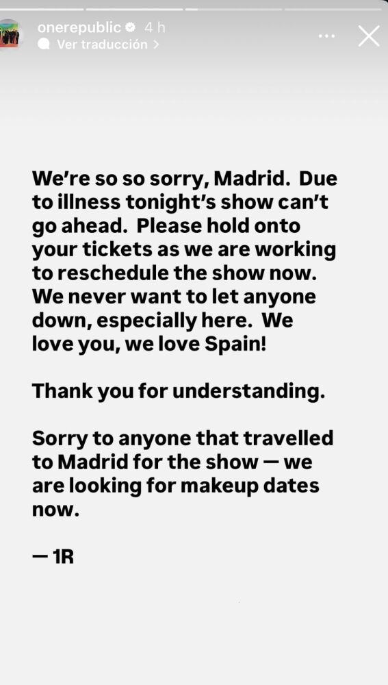 One Republic vía Instagram