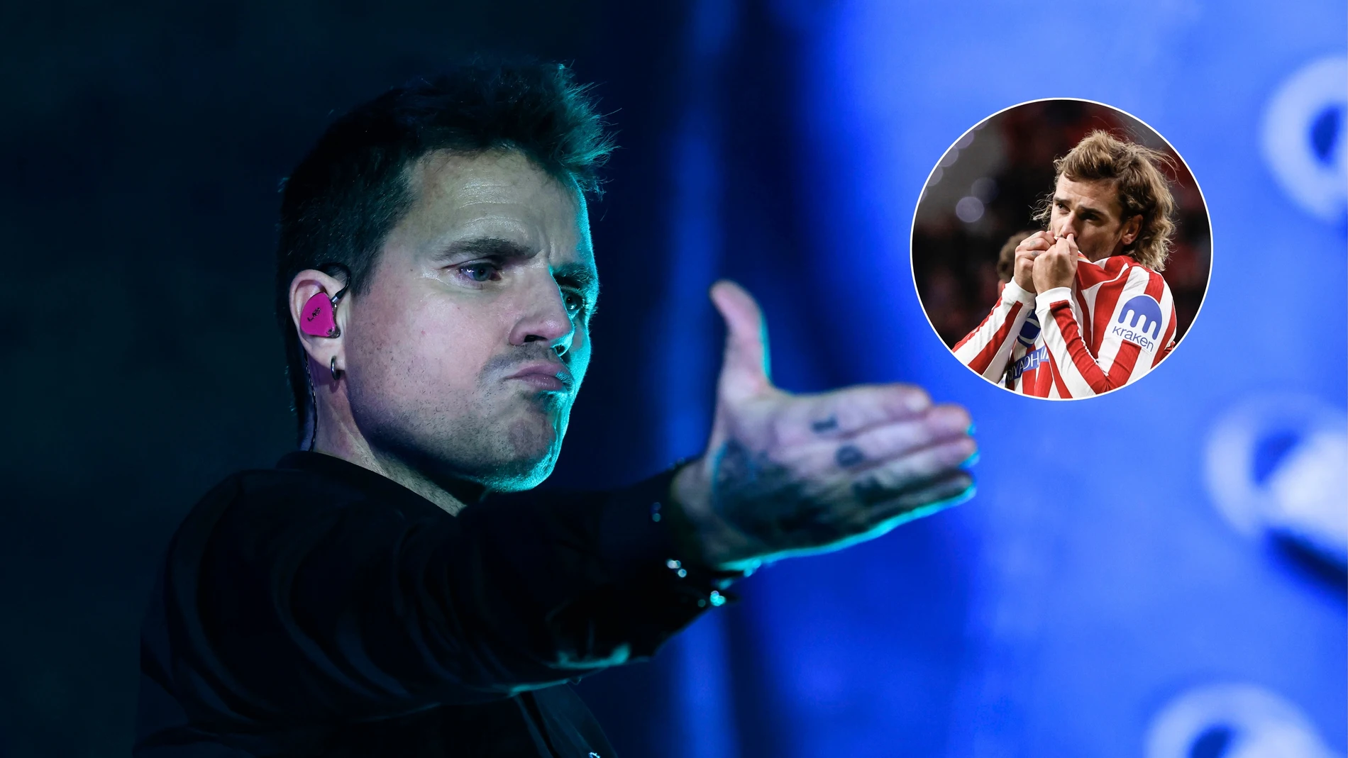 Montaje de Dani Martín y Antoine Griezmann Montaje de Dani Martín y Antoine Griezmann