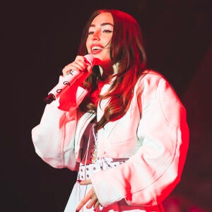 Nicki Nicole durante su concierto en Madrid en 2024