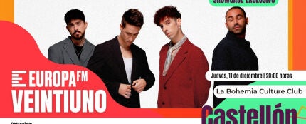 Tienes una cita con Veintiuno el jueves 11 de diciembre en Castellón