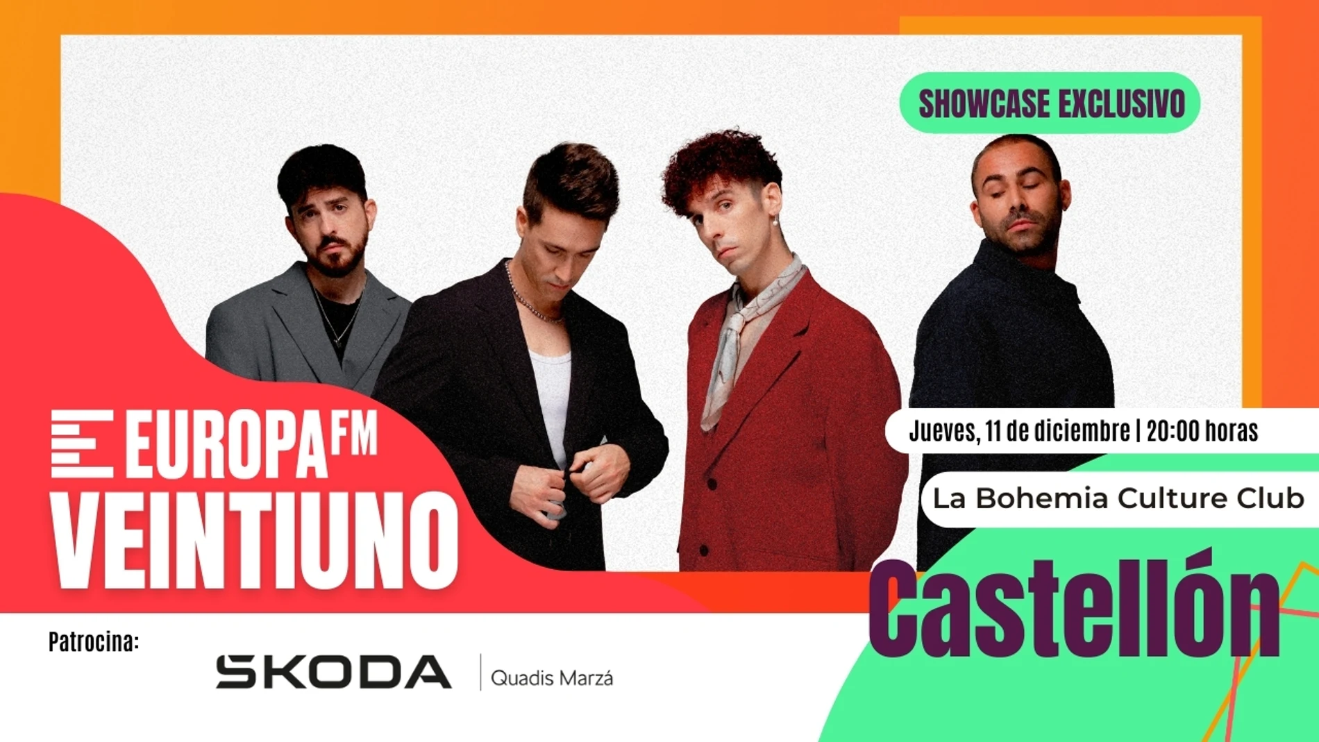 Tienes una cita con Veintiuno el jueves 11 de diciembre en Castellón Tienes una cita con Veintiuno el jueves 11 de diciembre en Castellón