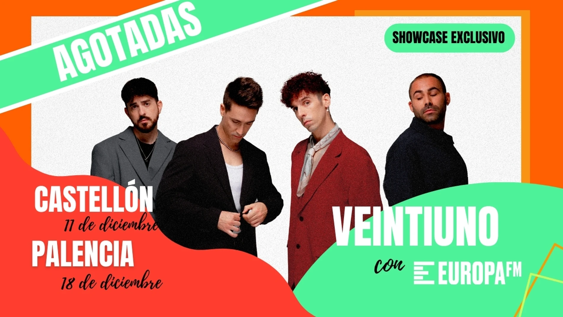 Agotadas las invitaciones para los showcases de Veintiuno en Castellón y Palencia Agotadas las invitaciones para los showcases de Veintiuno en Castellón y Palencia