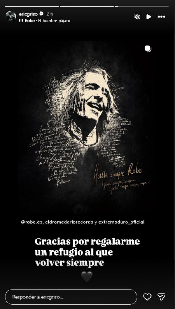 El mensaje de Griso a Robe Iniesta