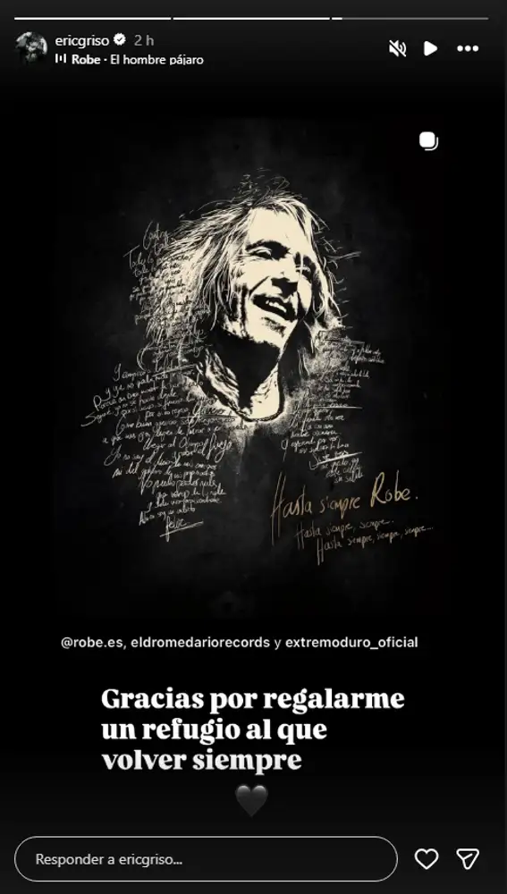 El mensaje de Griso a Robe Iniesta El mensaje de Griso a Robe Iniesta