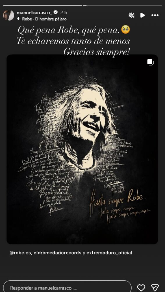 El mensaje de Manuel Carrasco a Robe Iniesta