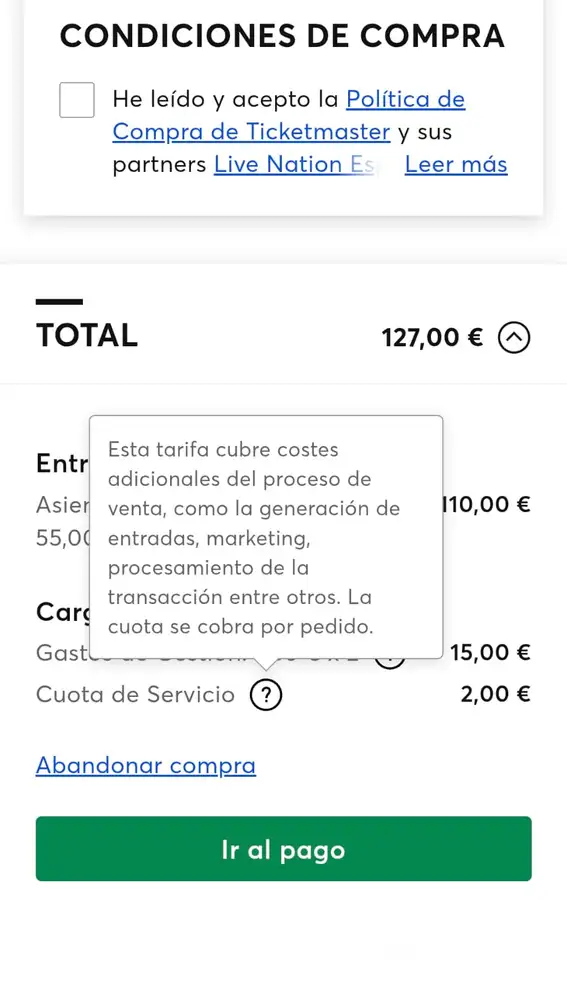 Cuota de servicio en el 'LUX TOUR 2026' Cuota de servicio en el 'LUX TOUR 2026'