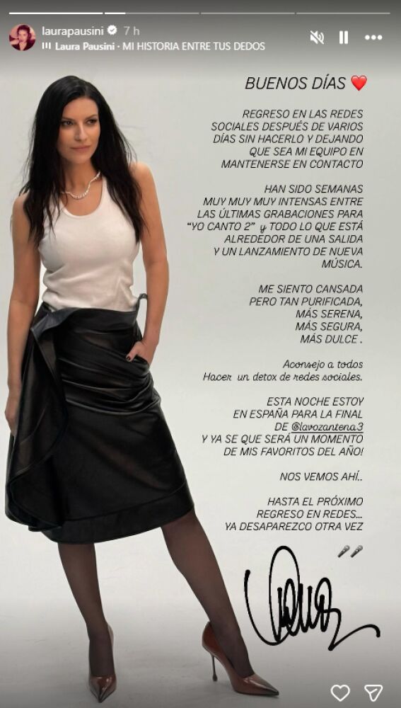 Comunicado de Laura Pausini