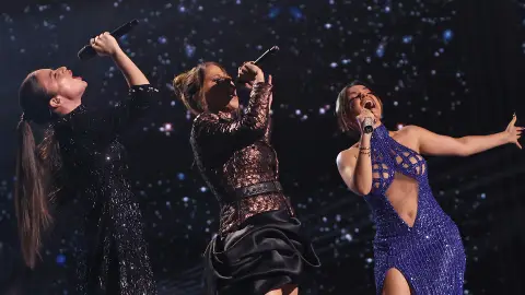 Melody, Blanca Paloma y Pastora Soler en la Final de La Voz Melody, Blanca Paloma y Pastora Soler en la Final de La Voz