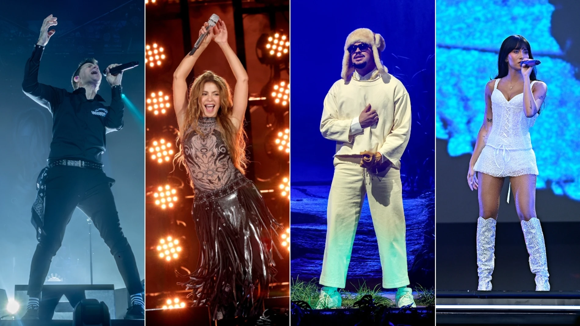 Dani Martín, Shakira, Bad Bunny y Aitana Dani Martín, Shakira, Bad Bunny y Aitana