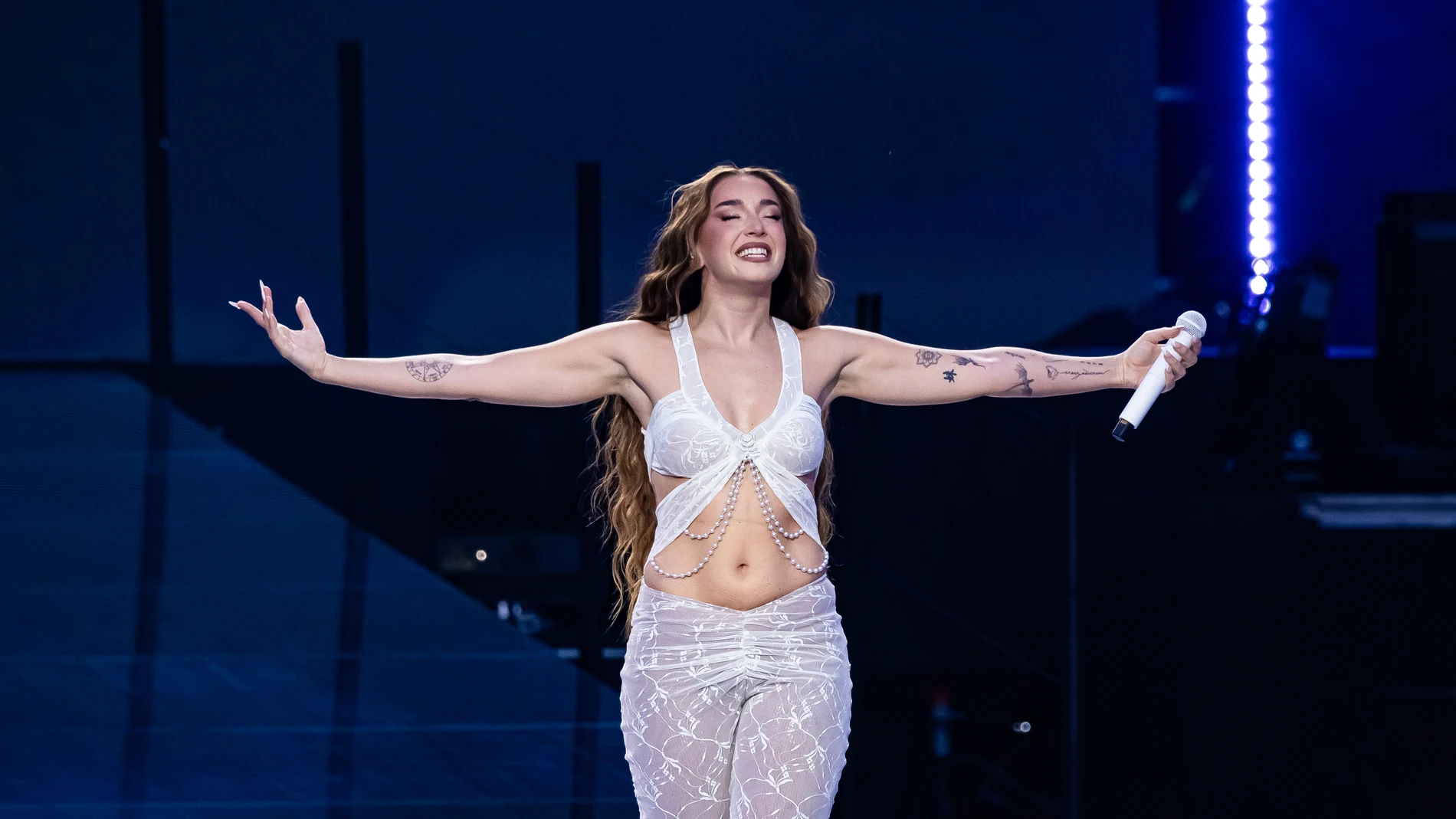 Lola Índigo, en el concierto del 14 de junio de 2025 en el estadio Metropolitano de Madrid. Lola Índigo, en el concierto del 14 de junio de 2025 en el estadio Metropolitano de Madrid.