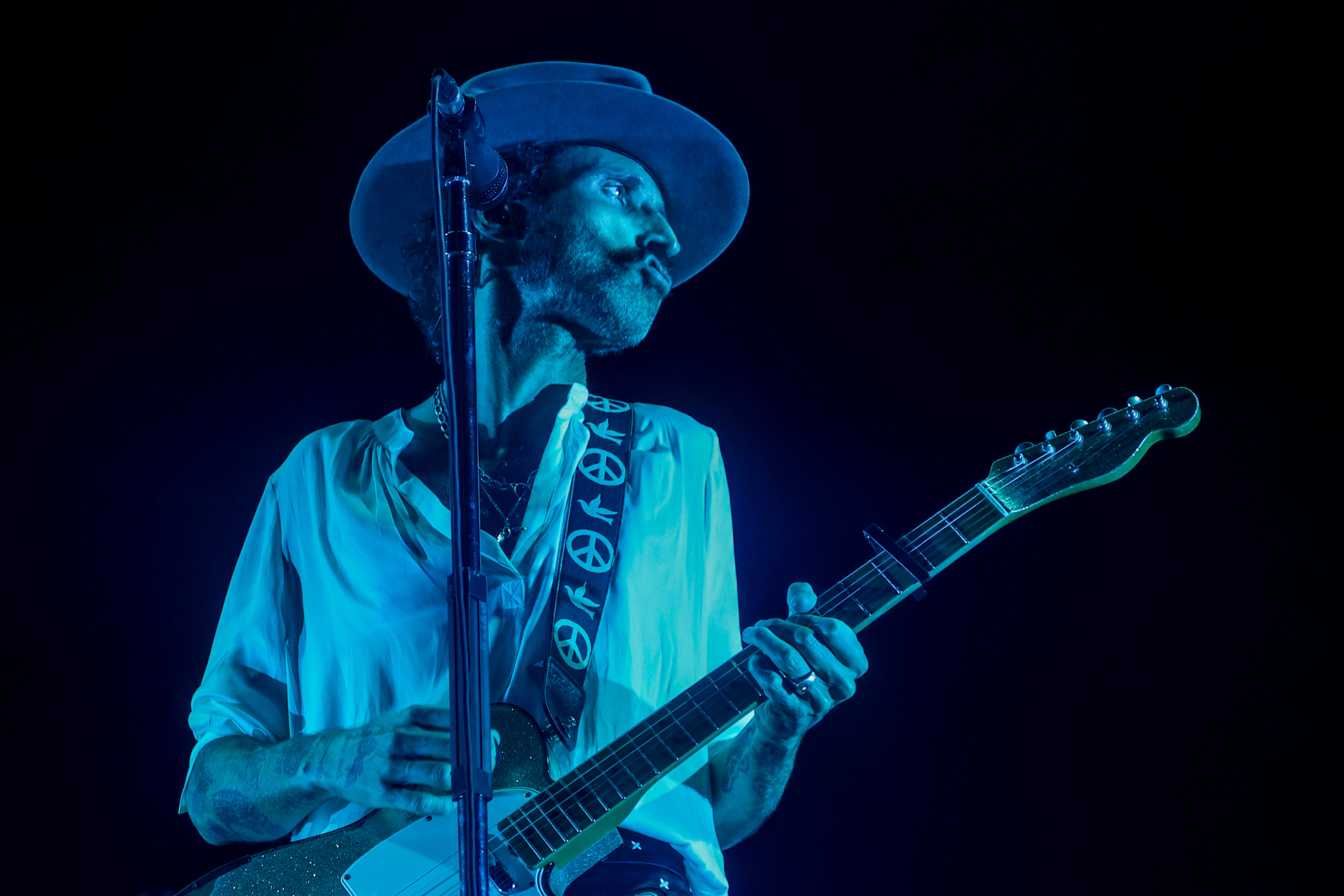 Leiva, en un concierto en Madrid en septiembre de 2019. Leiva, en un concierto en Madrid en septiembre de 2019.