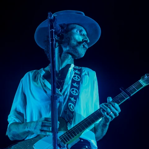 Leiva, en un concierto en Madrid en septiembre de 2019. Leiva, en un concierto en Madrid en septiembre de 2019.