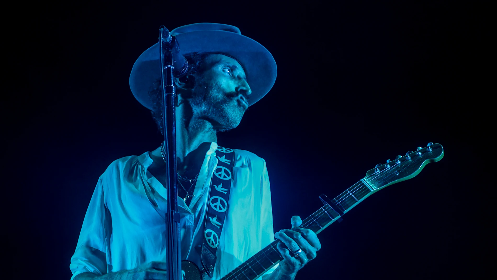 Leiva, en un concierto en Madrid en septiembre de 2019. Leiva, en un concierto en Madrid en septiembre de 2019.