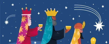 Ilustración de los Reyes Magos Ilustración de los Reyes Magos
