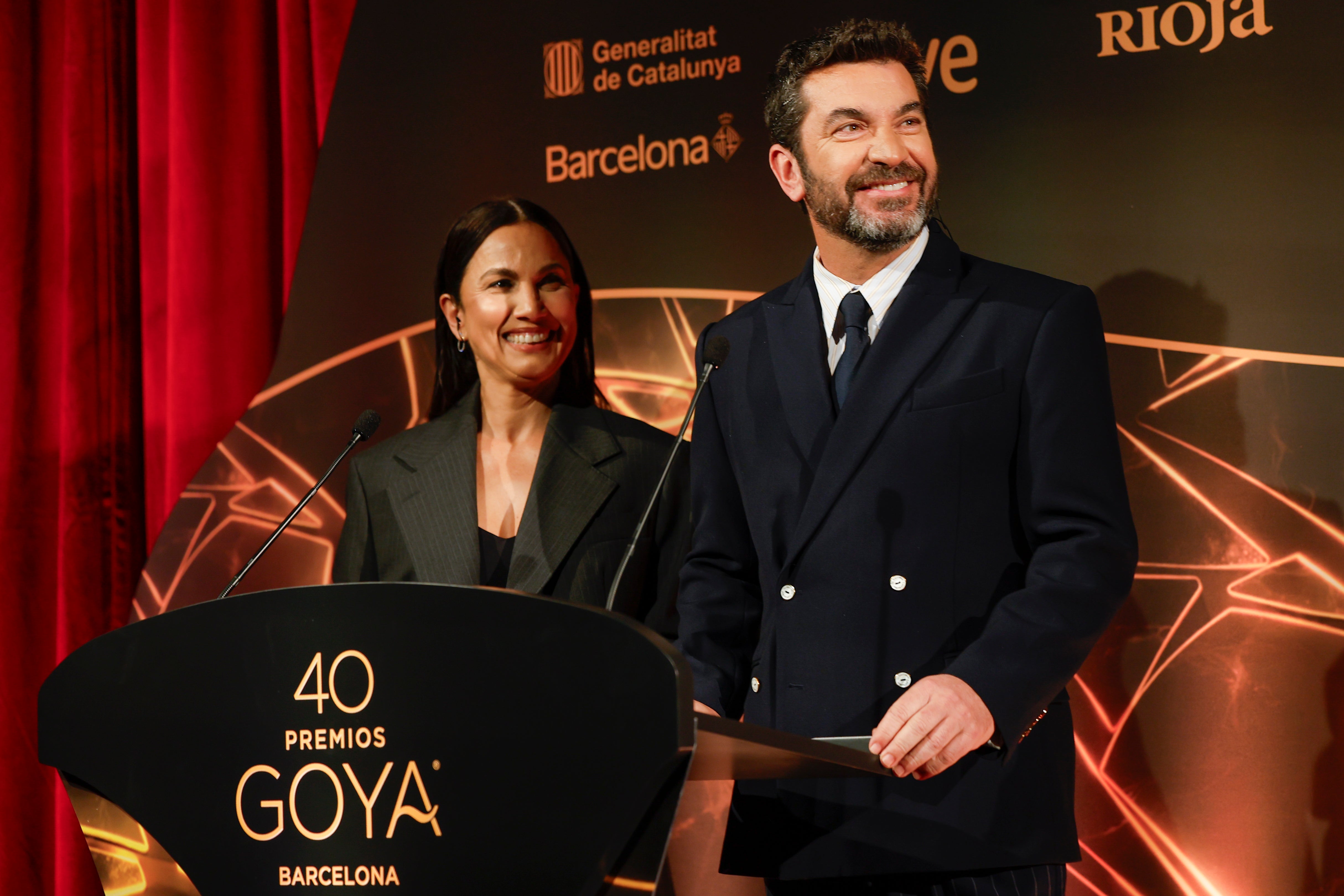 Toni Acosta y Arturo Valls durante la presentación de los nominados de los Premios Goya 2026 Toni Acosta y Arturo Valls durante la presentación de los nominados de los Premios Goya 2026