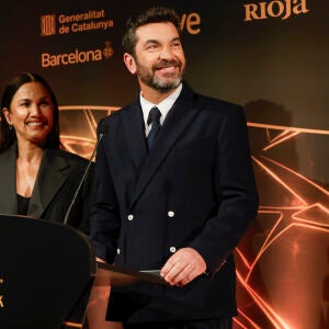 Toni Acosta y Arturo Valls durante la presentaci&oacute;n de los nominados de los Premios Goya 2026