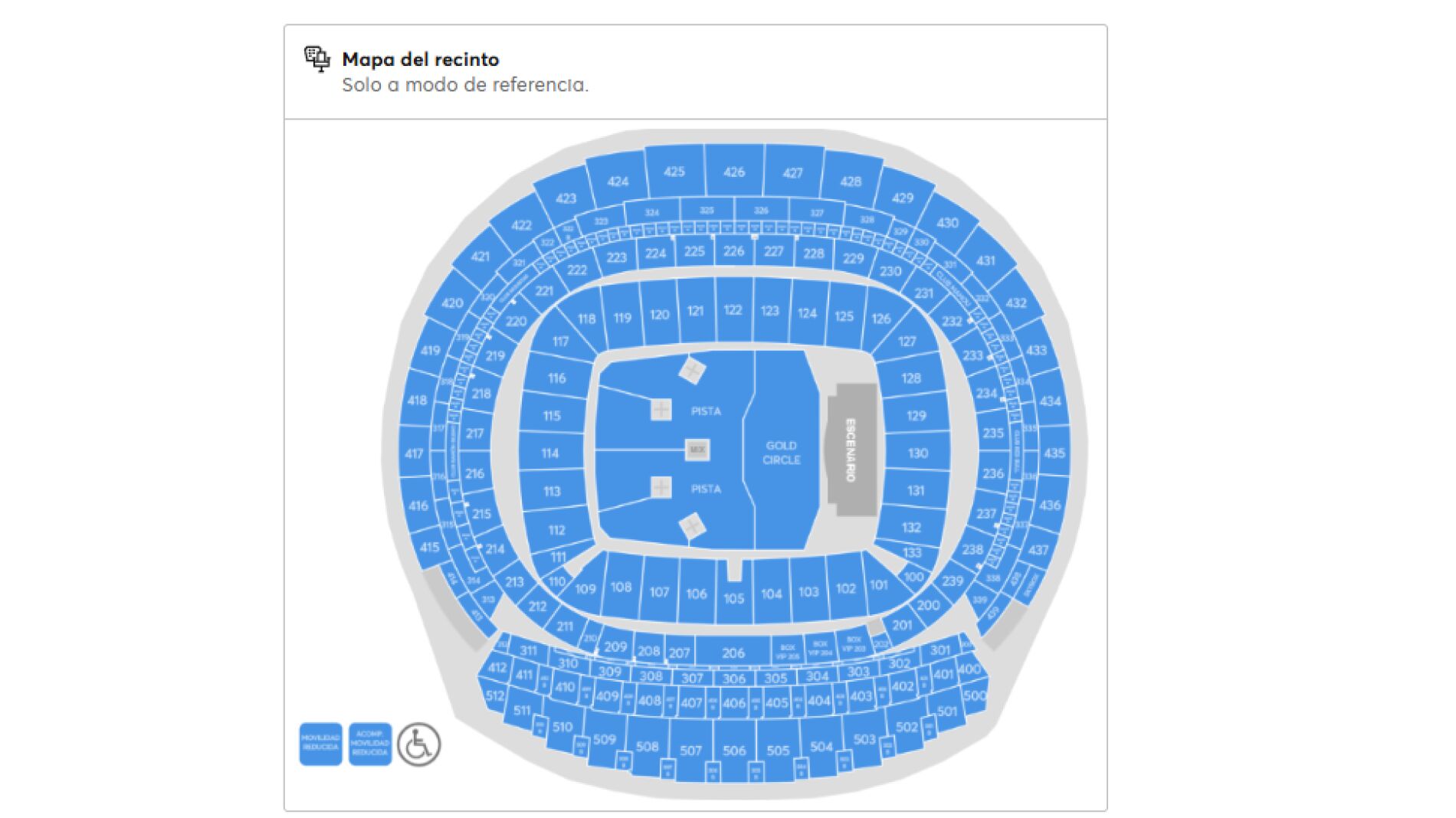 El mapa del concierto de Bruno Mars en el Metropolitano de Madrid