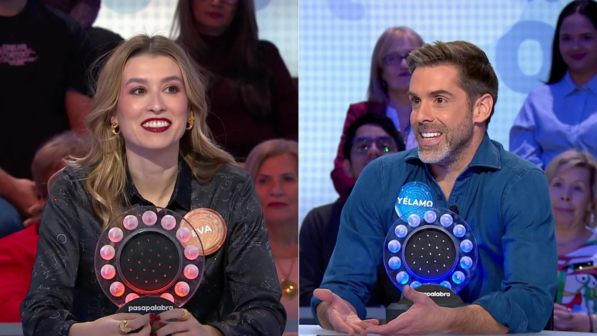Eva Soriano y José Yélamo en 'Pasapalabra' Eva Soriano y José Yélamo en 'Pasapalabra'