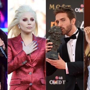 Bruno Mars, Lady Gaga, Pablo Albor&aacute;n y Leire Mart&iacute;nez en 2016