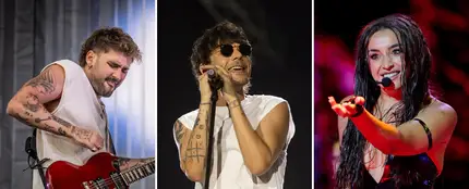 Dani Fernández, Lola Índigo y Louis Tomlinson durante sus shows de 2025 Dani Fernández, Lola Índigo y Louis Tomlinson durante sus shows de 2025