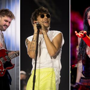 Dani Fern&aacute;ndez, Lola &Iacute;ndigo y Louis Tomlinson durante sus shows de 2025