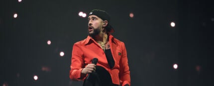 Bad Bunny actuando en Brooklyn en 2024