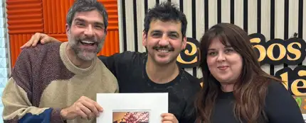 Fran Perea con Nacho García y Lalachús Fran Perea con Nacho García y Lalachús