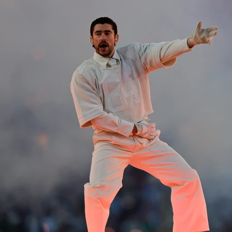 Bad Bunny, durante su actuación en el intermedio de la Super Bowl 2026 Bad Bunny, durante su actuación en el intermedio de la Super Bowl 2026