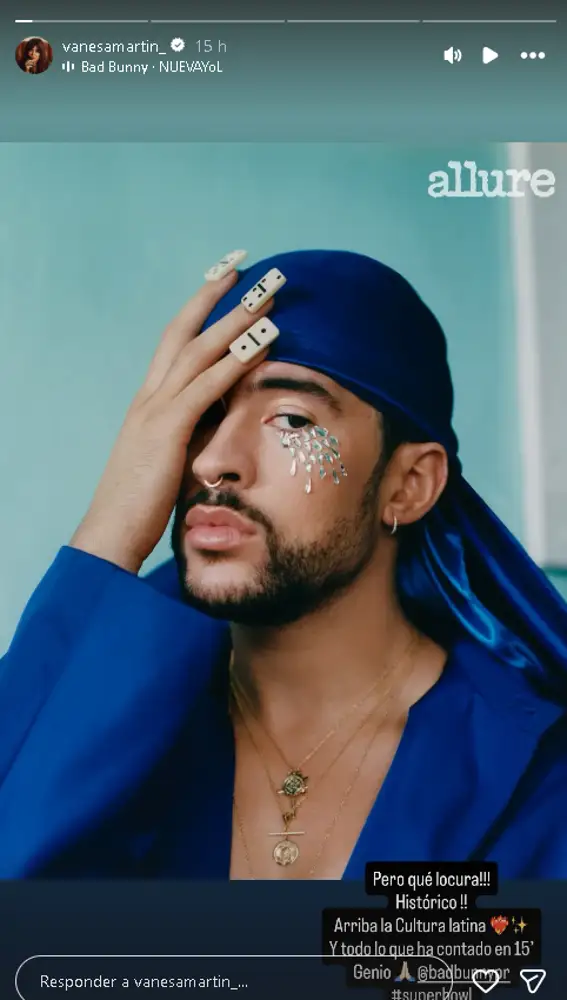 Historia de Vanessa Martín sobre Bad Bunny Historia de Vanessa Martín sobre Bad Bunny