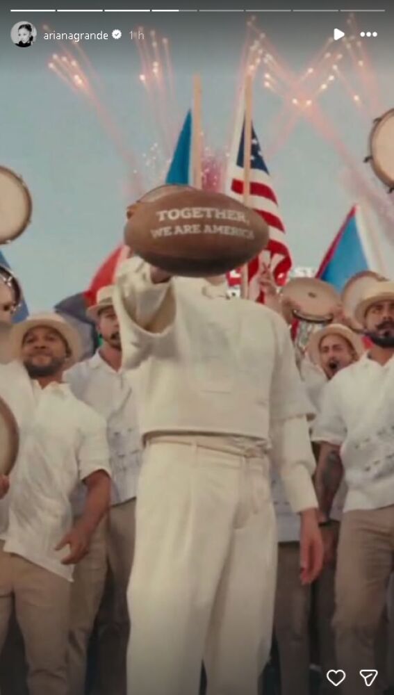 Storie de Ariana Grande sobre Bad Bunny