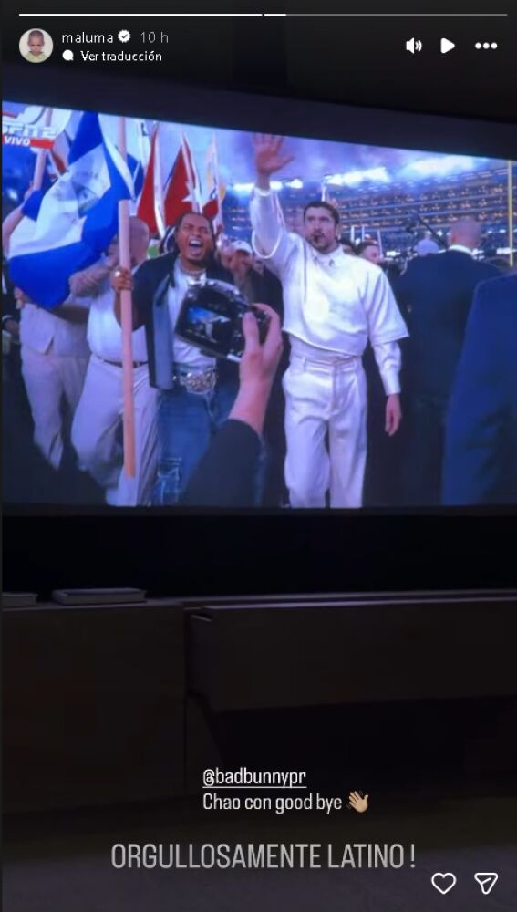 Historia de Maluma sobre al Super Bowl