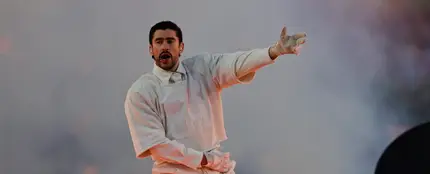 Bad Bunny, durante su actuación en el intermedio de la Super Bowl 2026 Bad Bunny, durante su actuación en el intermedio de la Super Bowl 2026