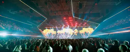 Una imagen del escenario en la segunda semifinal del Benidorm Fest 2026. Una imagen del escenario en la segunda semifinal del Benidorm Fest 2026.
