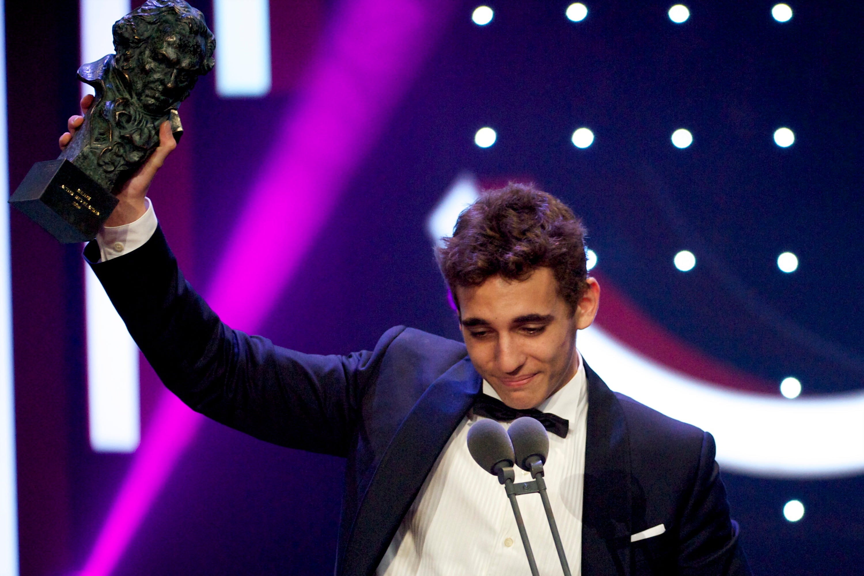 Miguel Herrán en los Goya 2016 Miguel Herrán en los Goya 2016