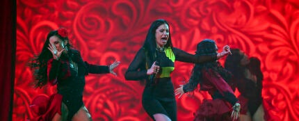 Mar&iacute;a Pel&aacute;e actuando en el Festival Vi&ntilde;a del Mar 2026